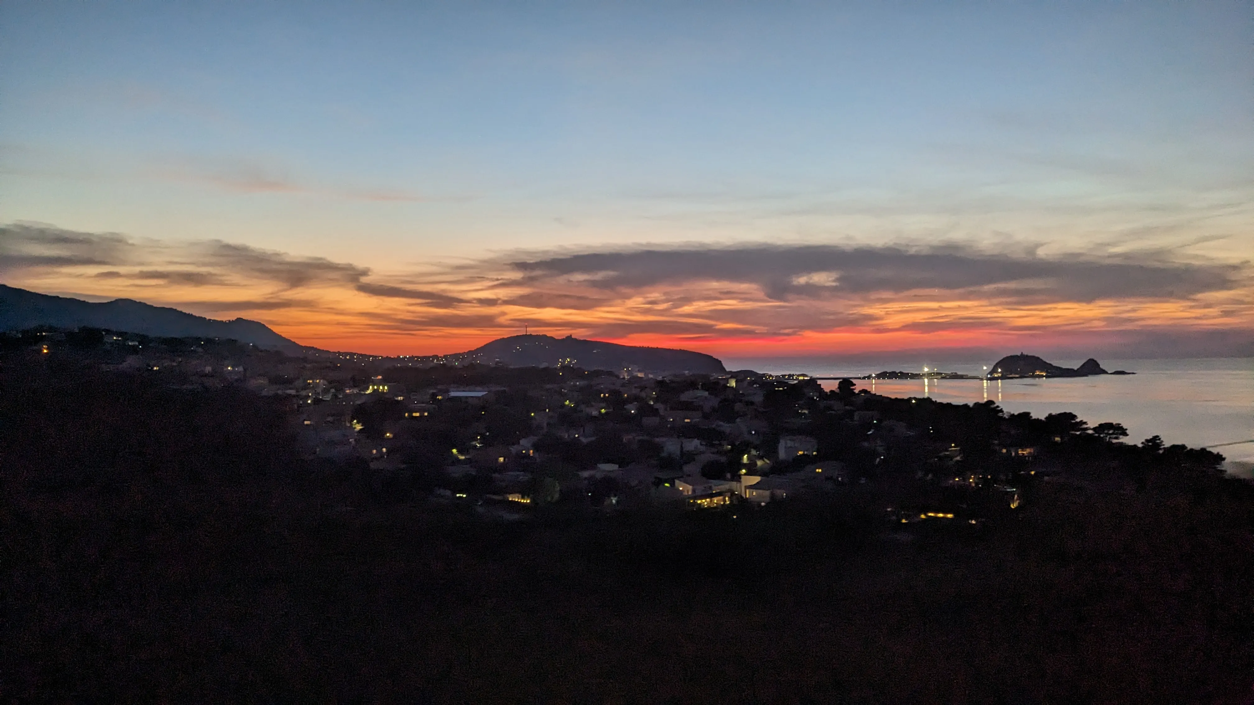 Sunset over Monticello, Corsica