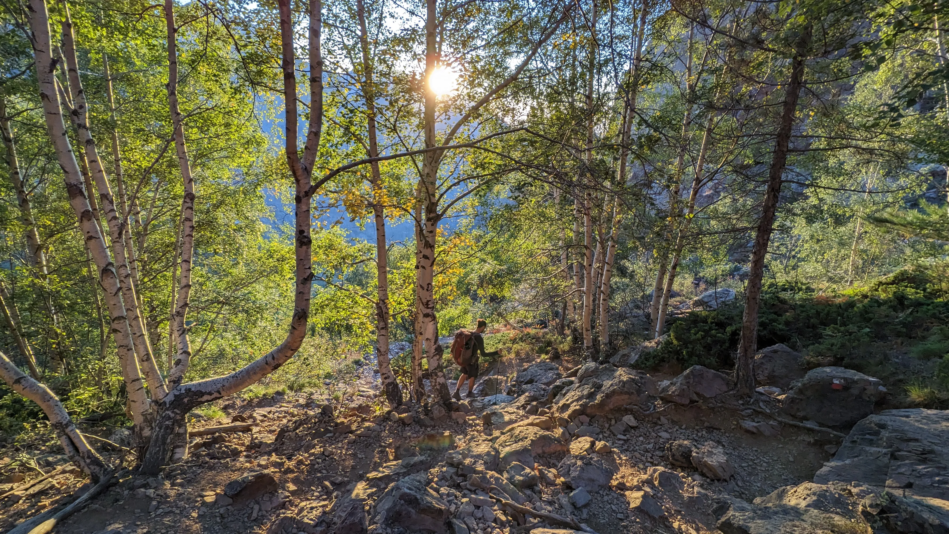 Descending the GR20 trail to the Carozzu refuge