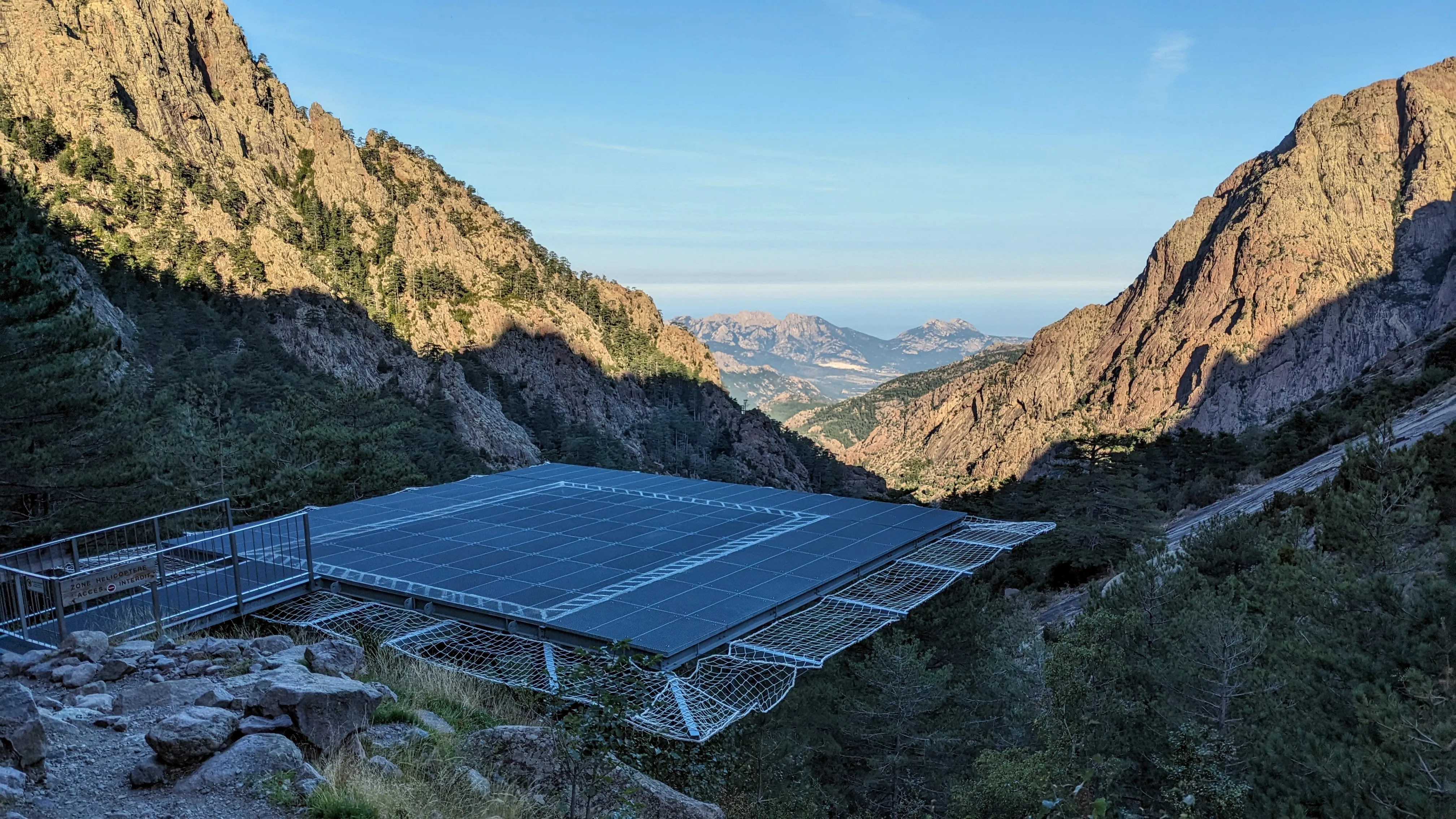 Helicopter landing pad near the Carozzu refuge