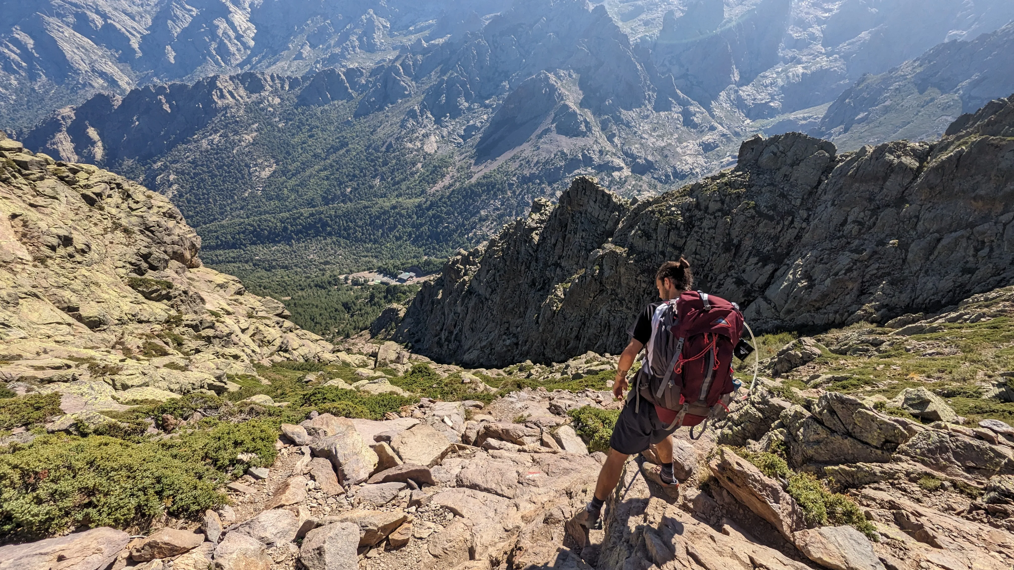 Descending to Haut Asco on the GR20