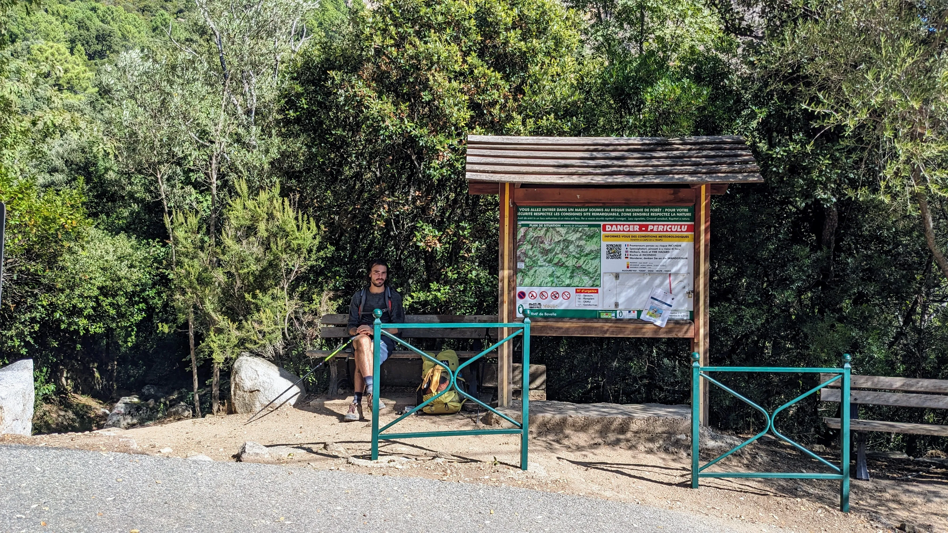 Southern terminus trailhead of the GR20 hiking trail
