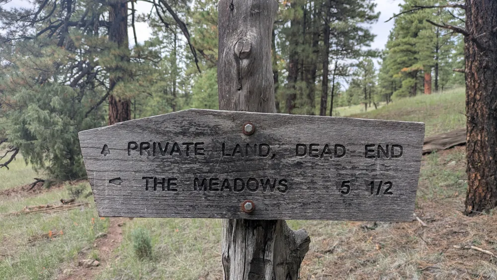 A private property sign