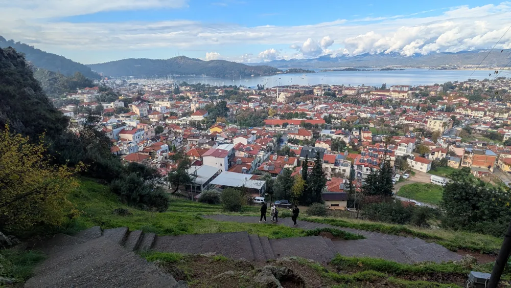 View of Fethiye from Lycian tombs